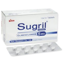 GLIBENCLAMIDE TAB 5 MG 100 UNITS SUGRIL SIAM BHAESAJ CO