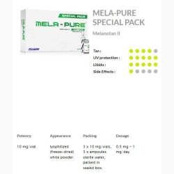 MELANOTAN II 10 MG/VIAL X 3 VIALS 1 UNITS MELA-PURE MEDITECH