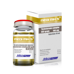 Trenbolone base 25mg/ml and Testosterone base 50mg/ml and Stanozolol base 25mg/ml 1 UNITS MEDI MIX 5 MEDITECH